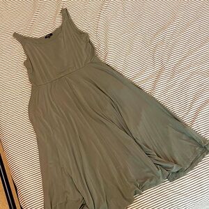 Quince Green Scoop Neck Tencel Jersey Sundress